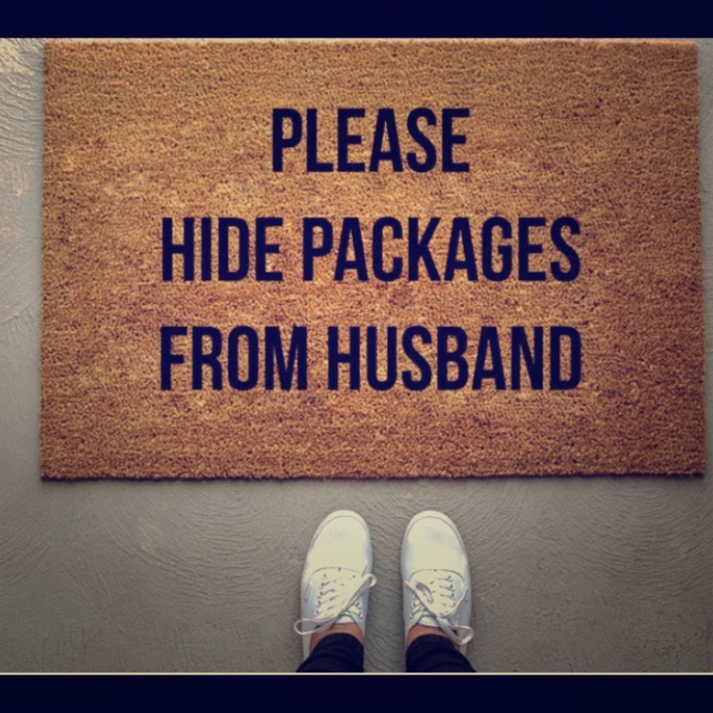 coco Door mat “please hide packages from Husband”